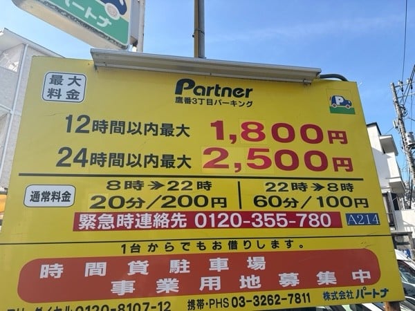 パートナ鷹番3丁目パーキング の写真 3